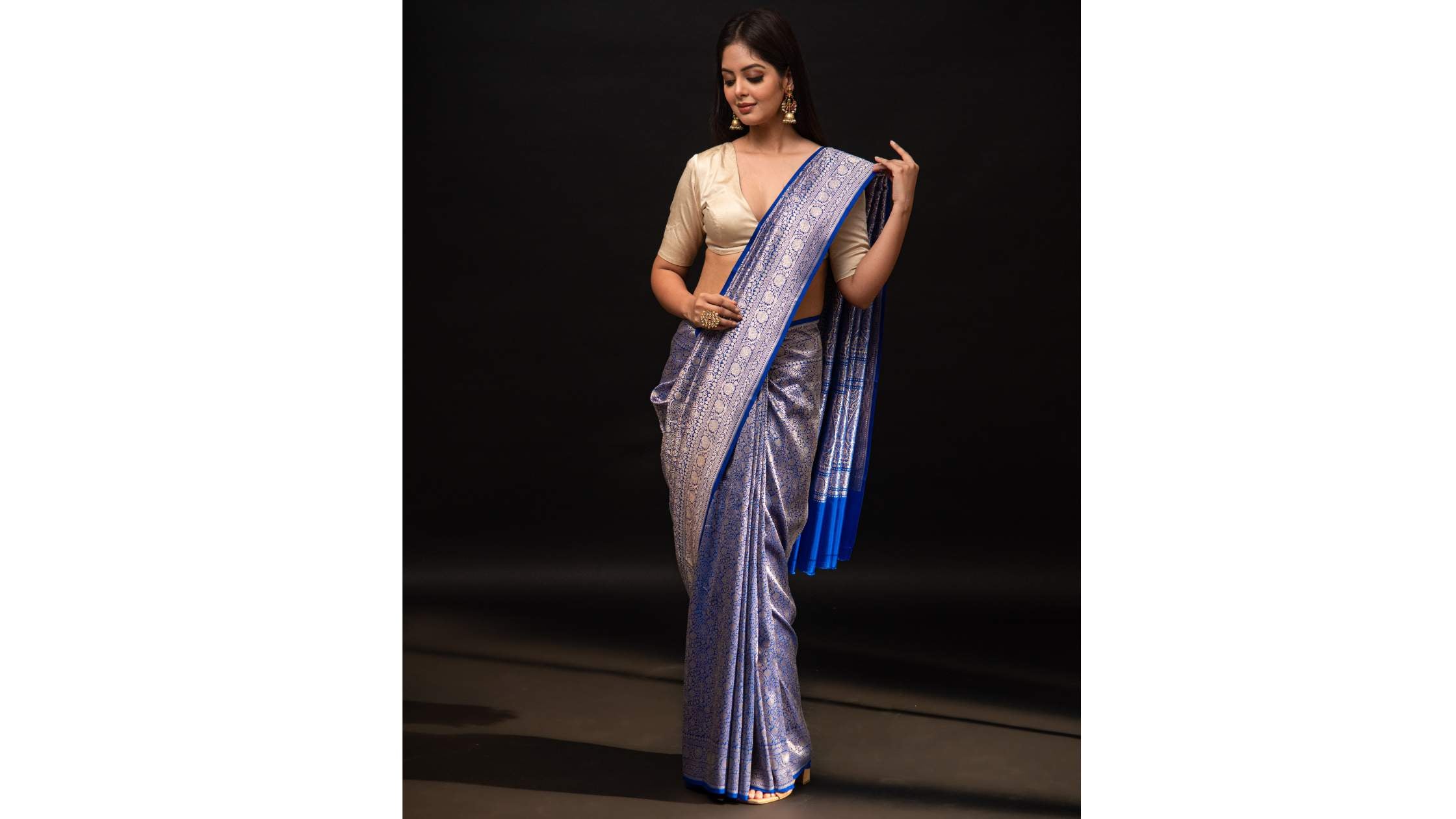 Blue Banarasi Saree