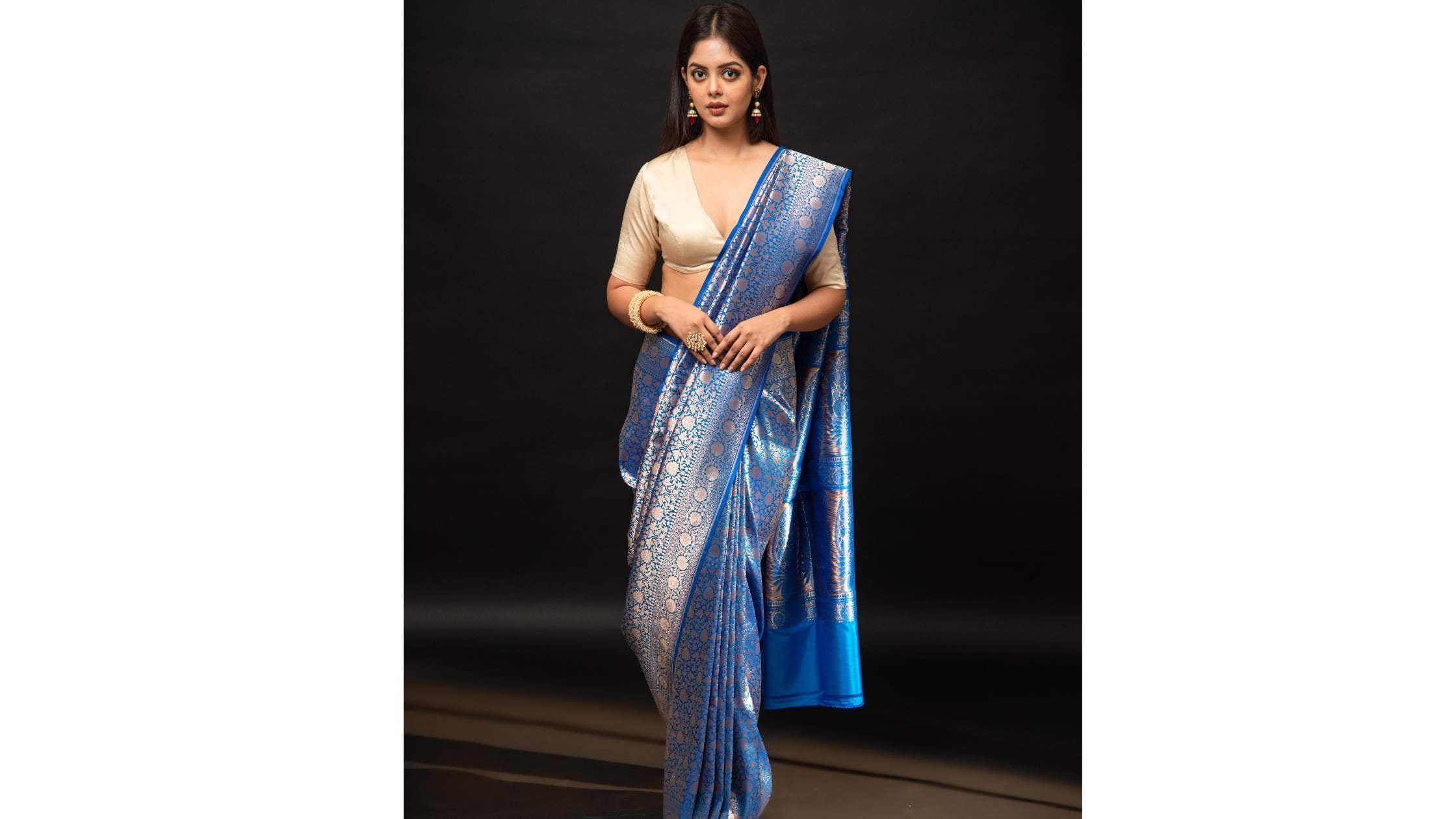 Blue Banarasi Saree