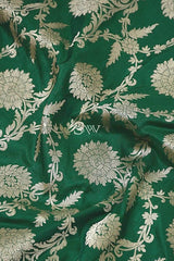 Green Banarasi silk saree