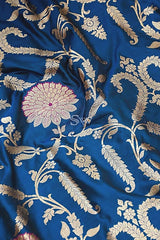 Blue Banarasi saree