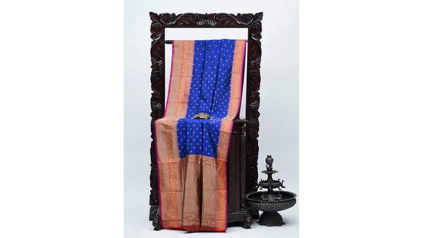 Royal Blue Banarasi Saree for Wedding