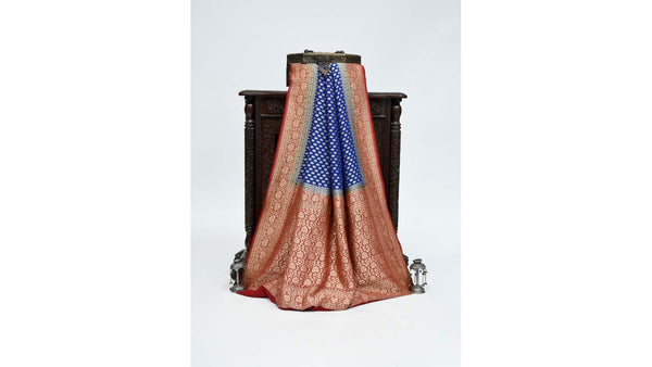 Royal Blue Banarasi Saree for Wedding