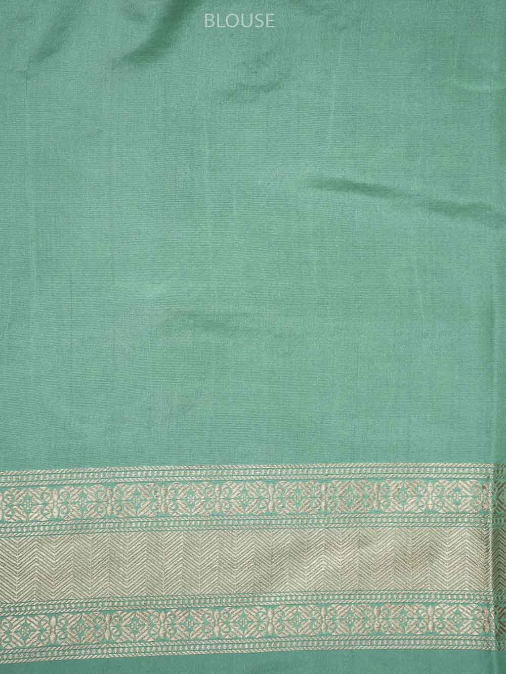 Sea Green Uppada Katan Silk Handloom Banarasi Saree - Sacred Weaves