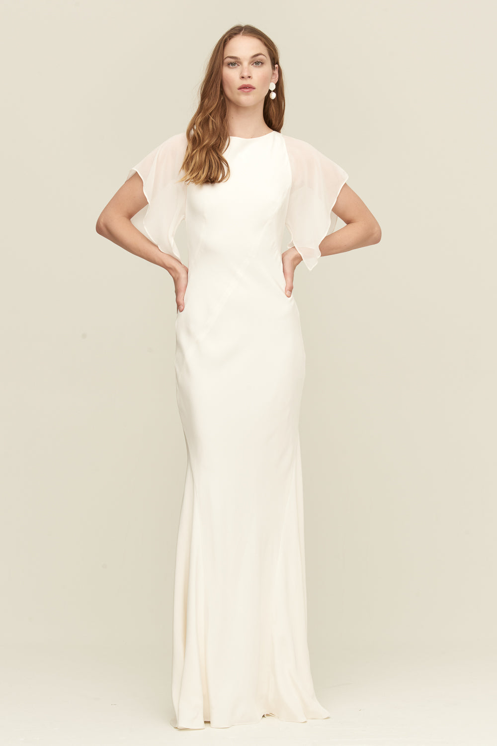 silk maxi dress white