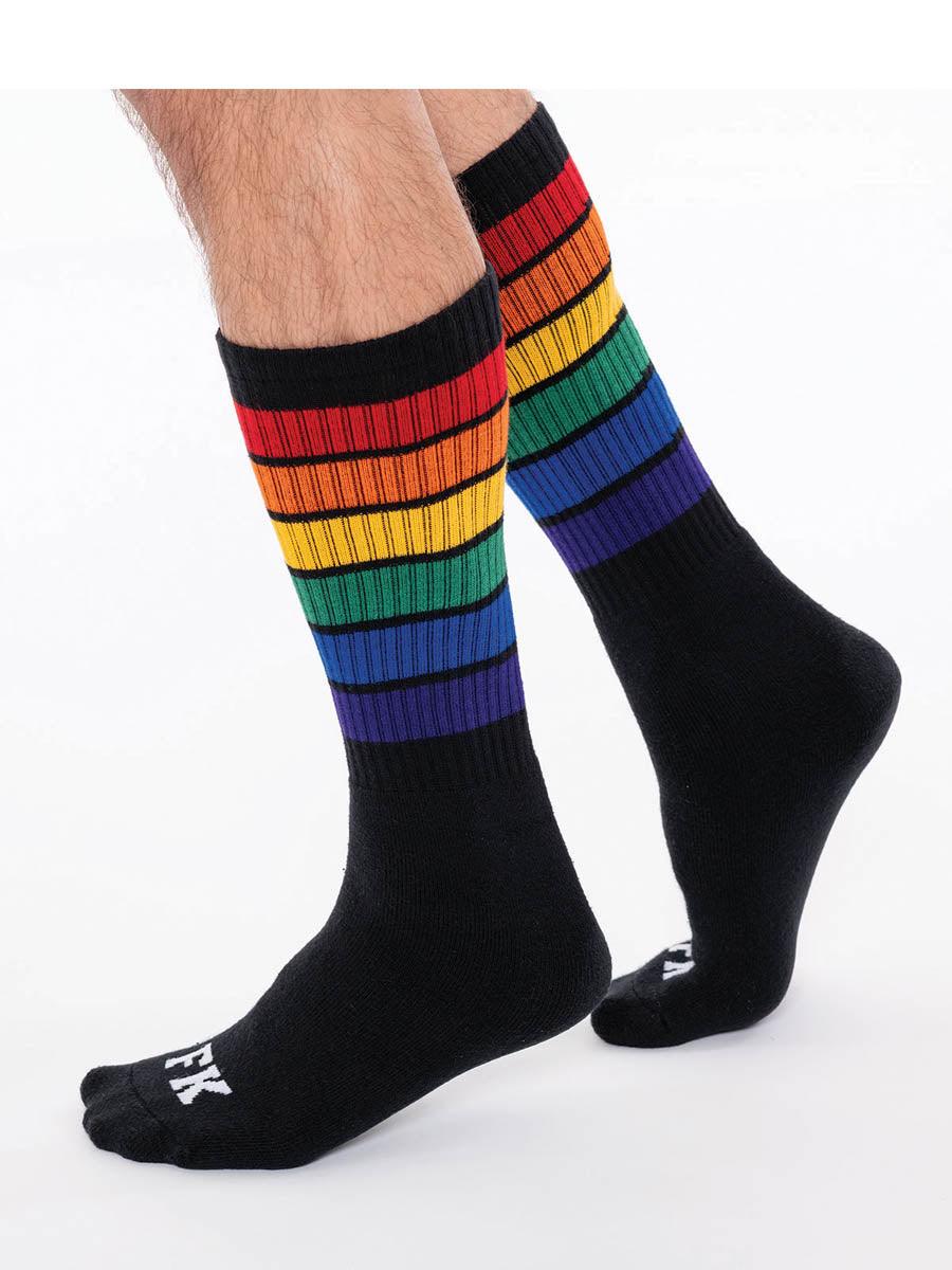 RainbowHighCalfSock Black3