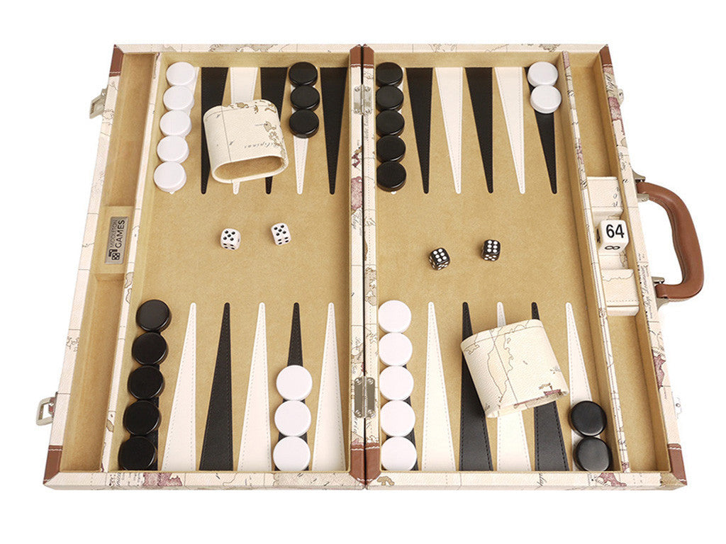 18-inch kaart backgammon - wit bord | Backgammon sets & – American-Wholesaler Inc.