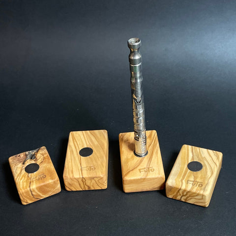 Olive wood #3788 - Futo Magnet Stand - DynaVap Stand