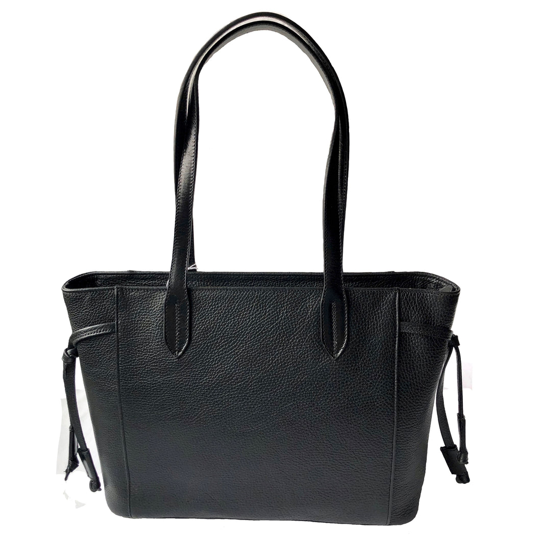 CARBOTTI Italian Leather Handbag Maria 1516- Black Lady Laila Boutique