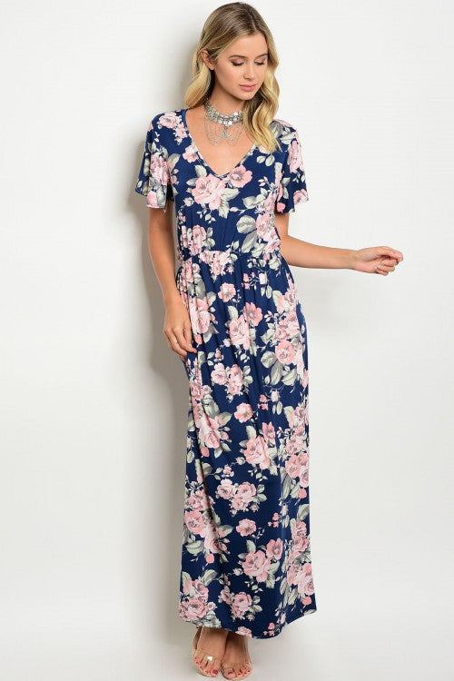 angel sleeve maxi dress