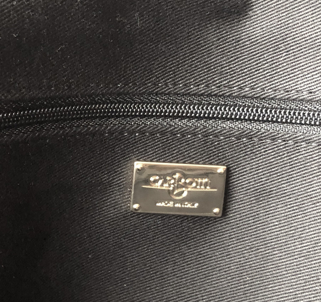 CARBOTTI Dollaro Italian Leather Shoulder Handbag Alice 2606- Black ...