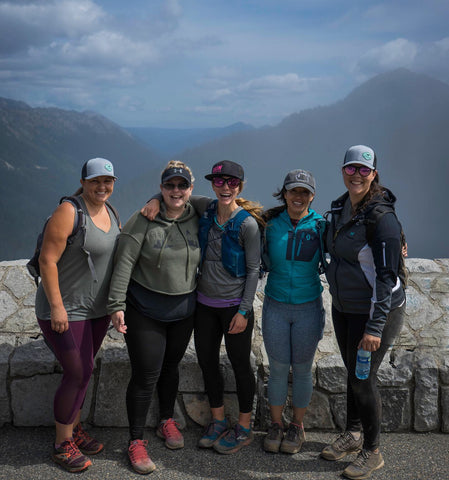 Women hiking