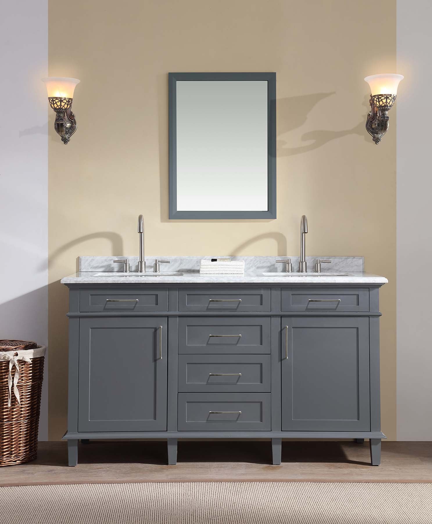 Bathroom Mirror - Charcoal – Ari Kitchen & Bath