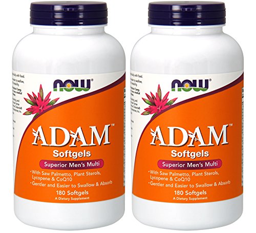 NOW Foods ADAM Men's Multiple Vitamin, 180 Softgel (2 Pack)