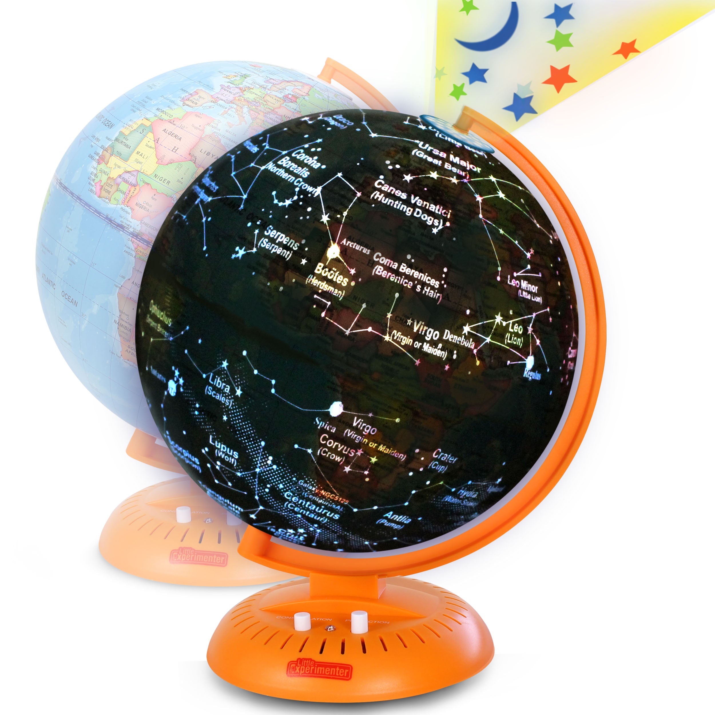 Globe For Kids 3 In 1 World Globe With Illuminated Star Map And Built Littleexperimenter