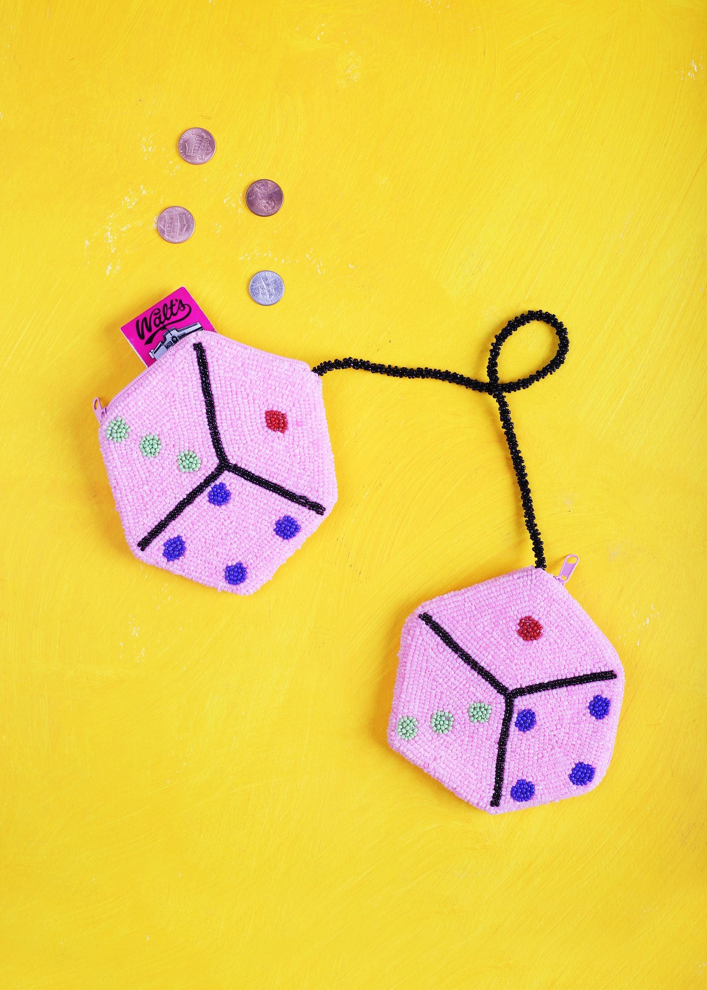 Pink Dice Coin Purse, Gentle Thrills