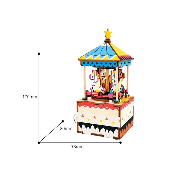 DIY Merry Go Round Music Box Craft N Color