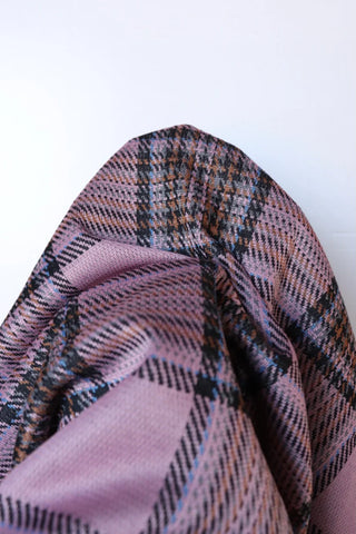 pink and blue plaid fabric