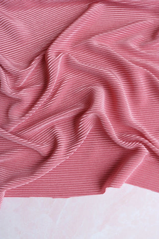 mauve pleated fabric