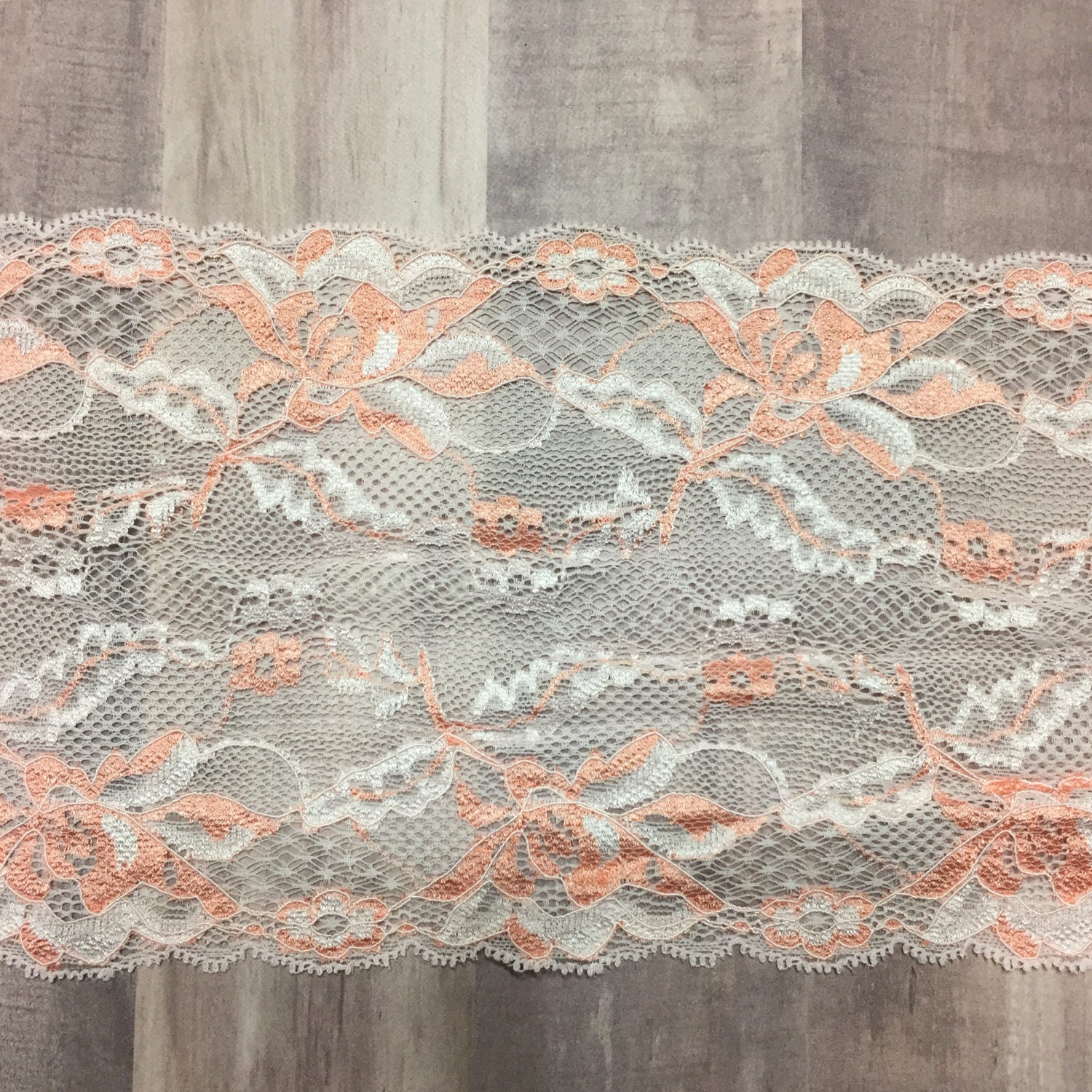 cream stretch lace fabric