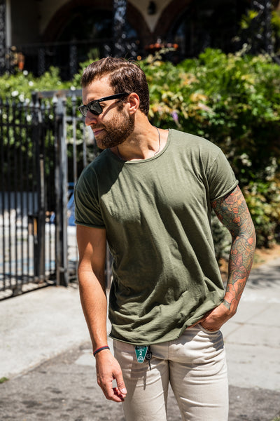 Roger Slub Tee - OD Green