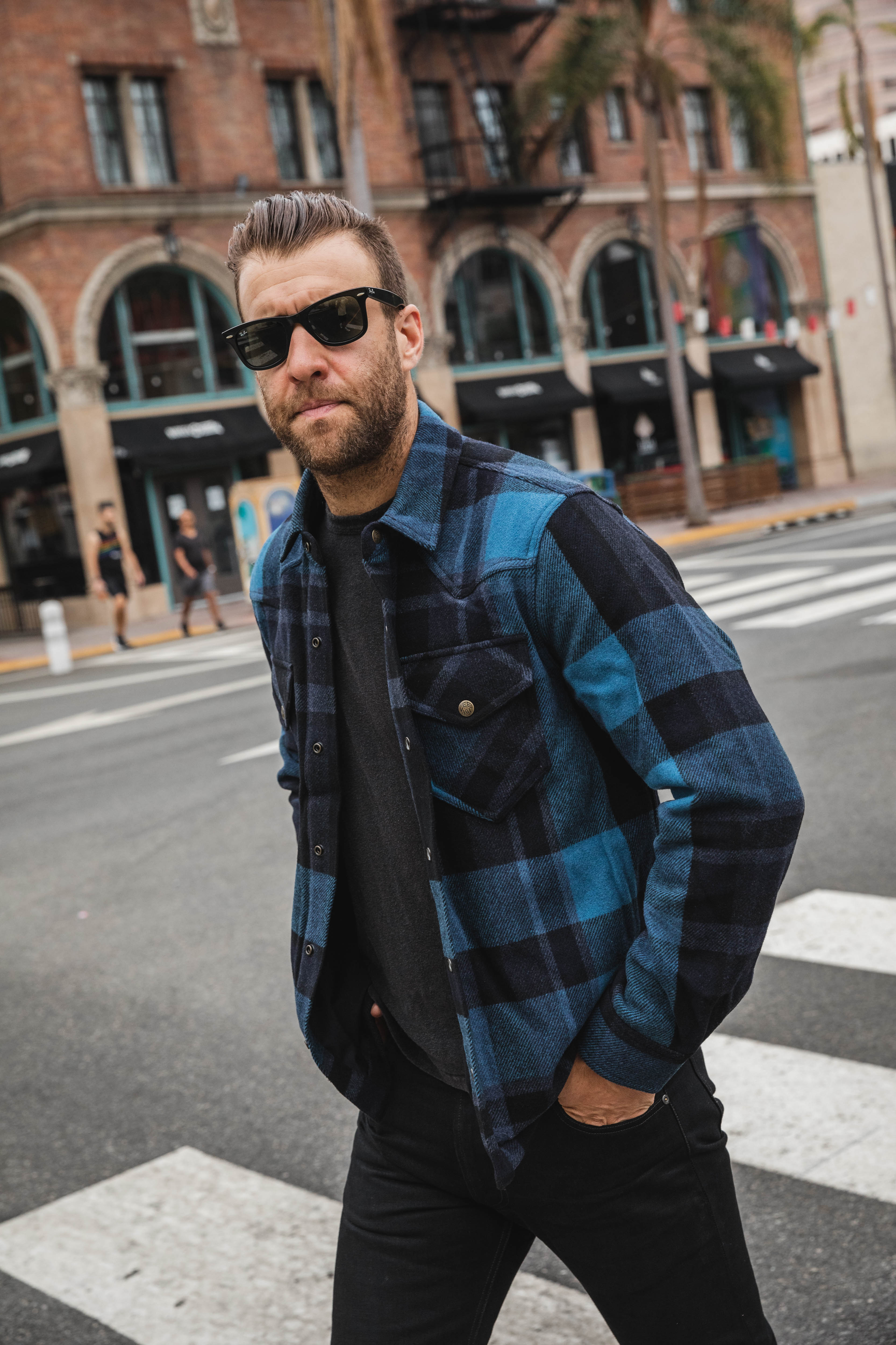 Lee 101 - Wool Overshirt - Sky Captain Blue