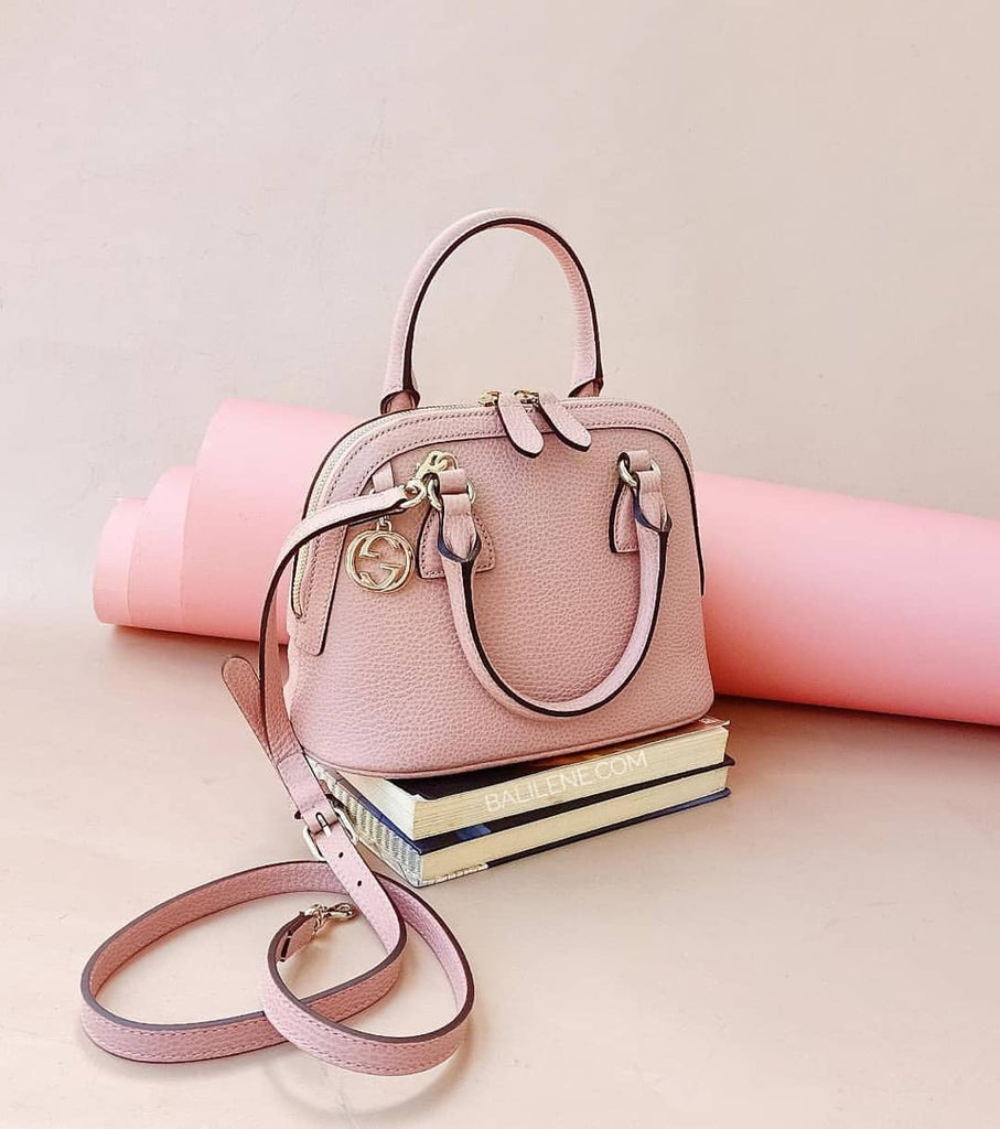 Gucci Mini Dome Leather Satchel Pink 