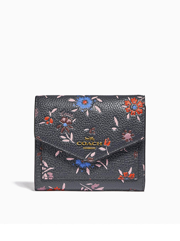 small wallet with wildflower print