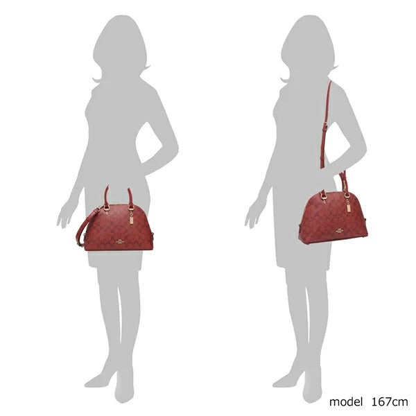 coach katy satchel red