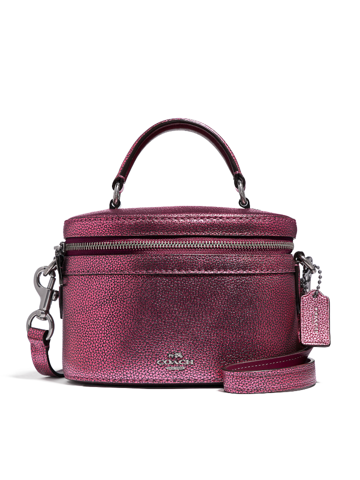 Coach 38590 Trail Metallic Pebble Leather Bag Berry – Balilene