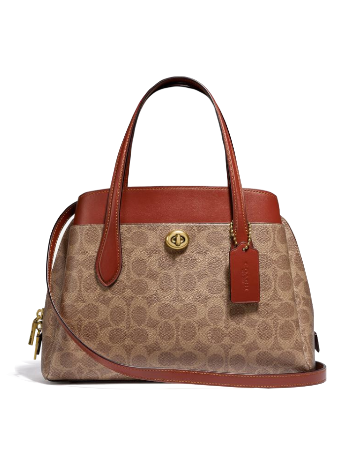 coach lora leather carryall tote bag