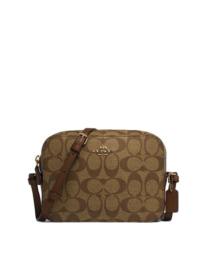 mini camera bag in signature canvas coach