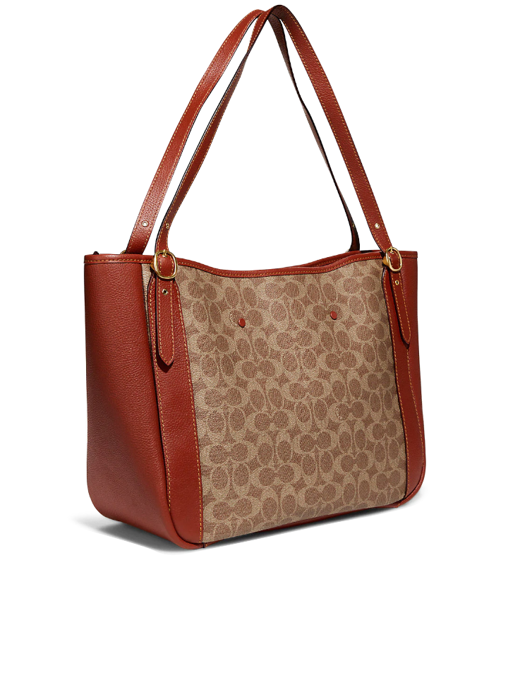 Coach Alana Tote In Signature Canvas Bag Tan Rust – Balilene