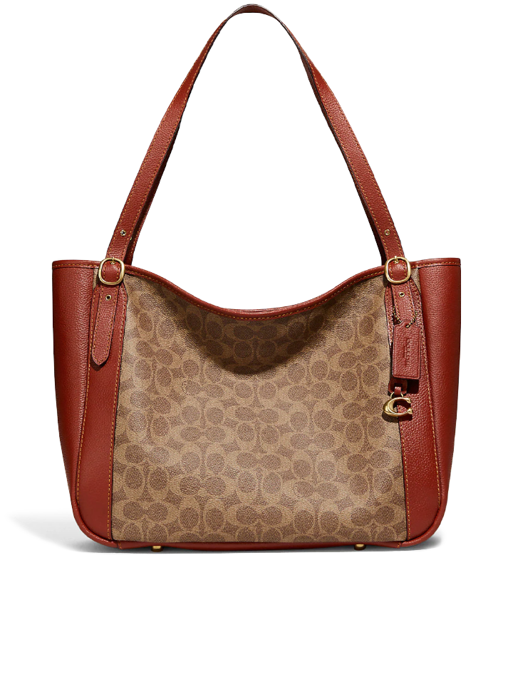 Coach Alana Tote In Signature Canvas Bag Tan Rust – Balilene