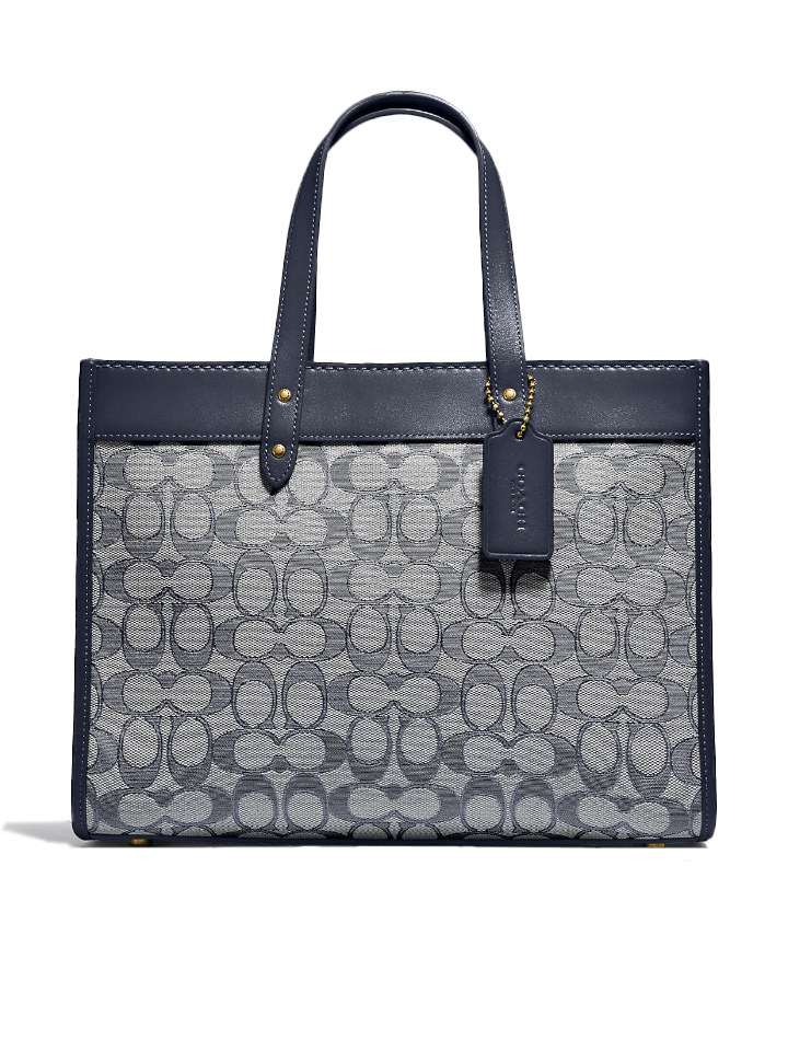 Coach C3282 Field Tote 30 In Signature Jacquard Midnight Navy – Balilene