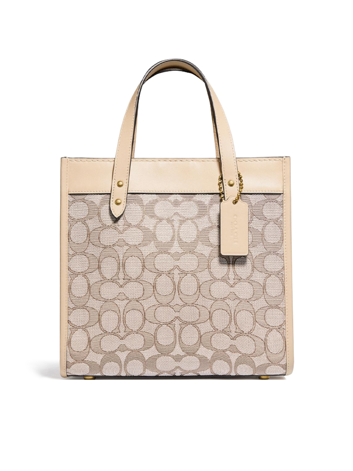 coach signature jacquard field tote