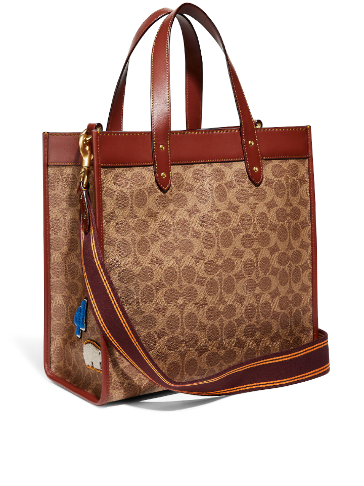 coach field tote signature canvas