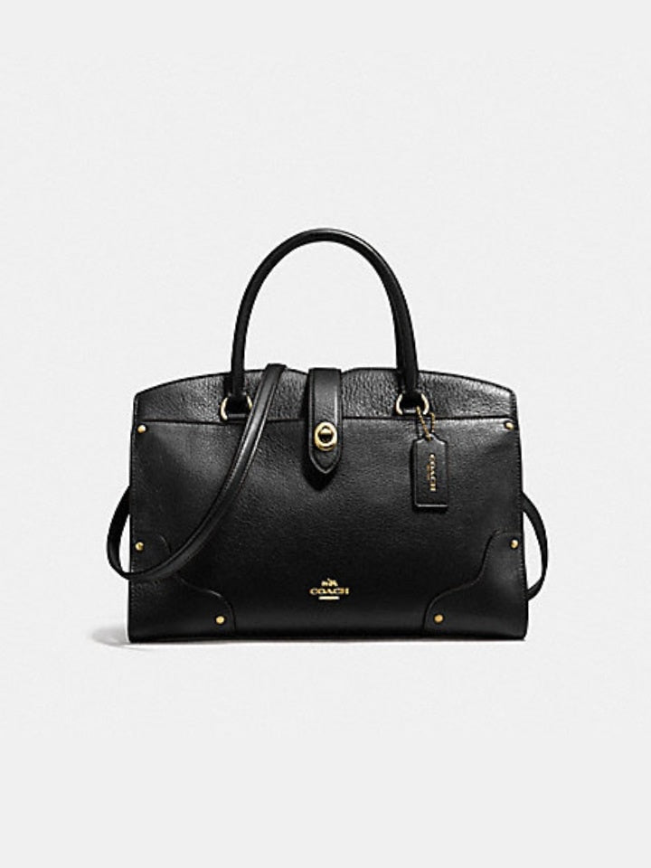 coach black embossed bag