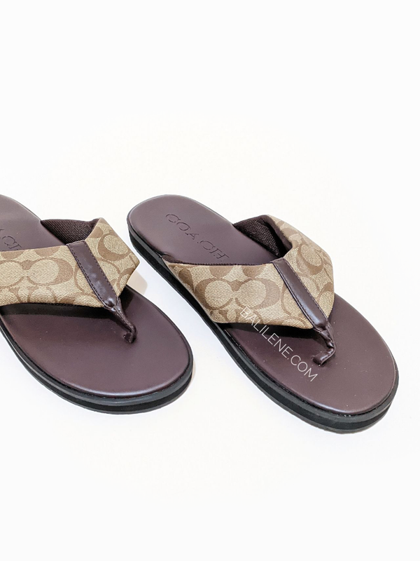 Coach G4921 Flip Flop In Signature Canvas Khaki Multi – Balilene