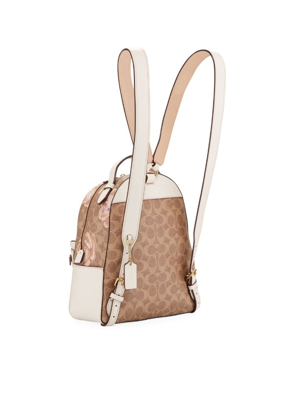 coach campus backpack 23 in signature rose print