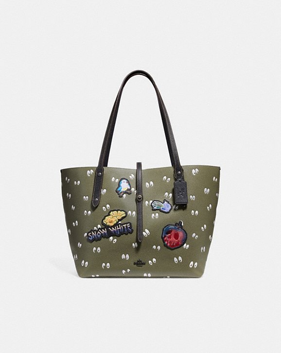 Coach 31153 Disney X Spooky Eyes Print Market Tote Handbag Army Green –  Balilene