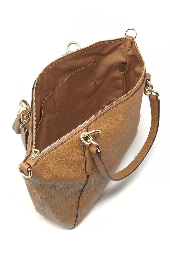 coach small kelsey crossbody in pebbled leather