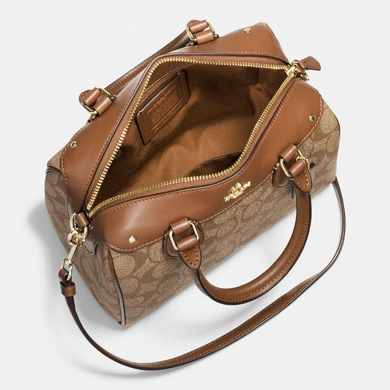 Coach F32203 Signature Mini Bennett Satchel Khaki saddle – Balilene