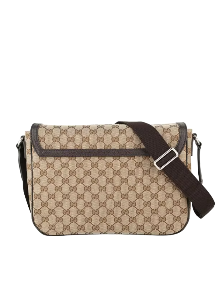 Gucci GG Guccissima Canvas Large Crossbody Messenger Bag Beige – Balilene