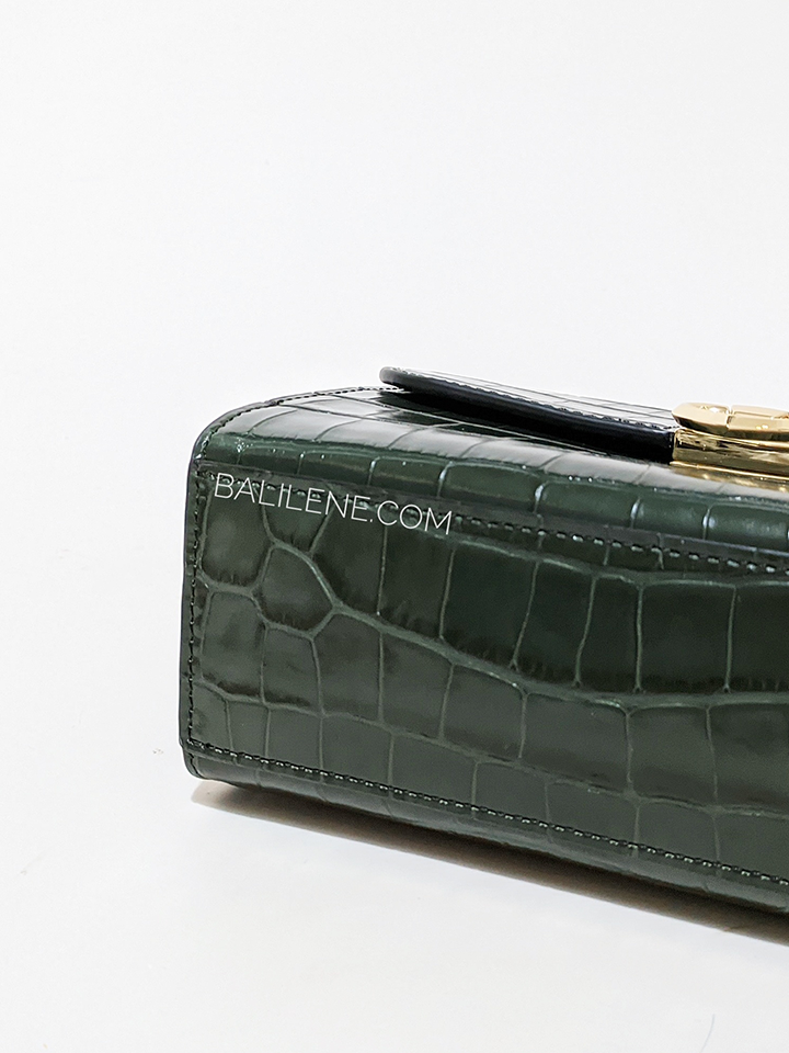 kate spade green croc