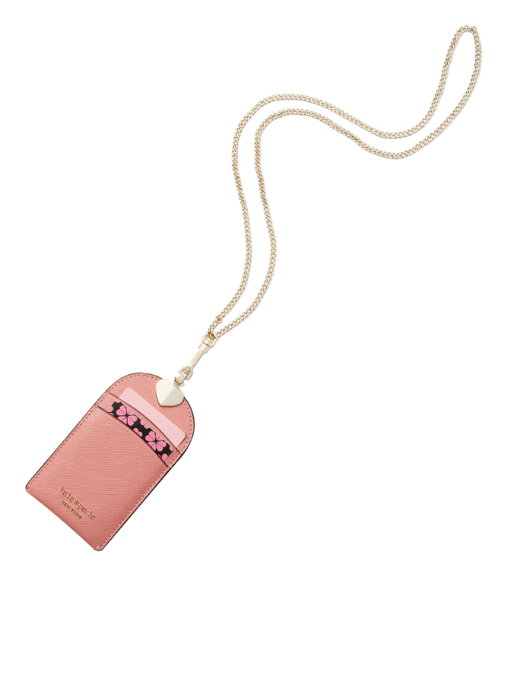 Kate Spade Spencer Lanyard Saffiano Leather Pink – Balilene