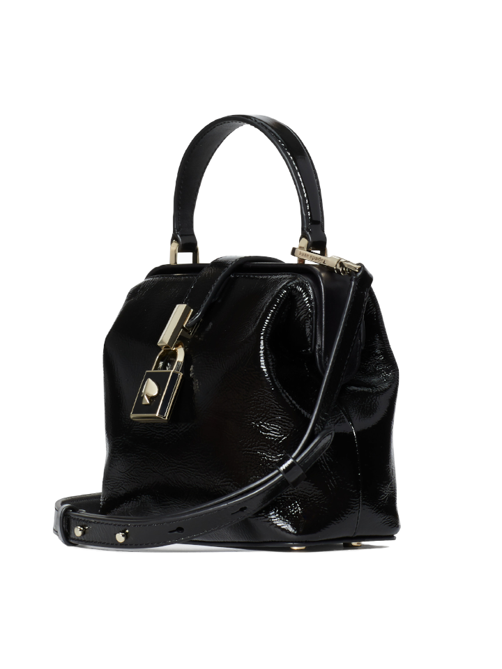 Kate Spade PXR00336 Remedy Patent Small Top-Handle Bag Black – Balilene