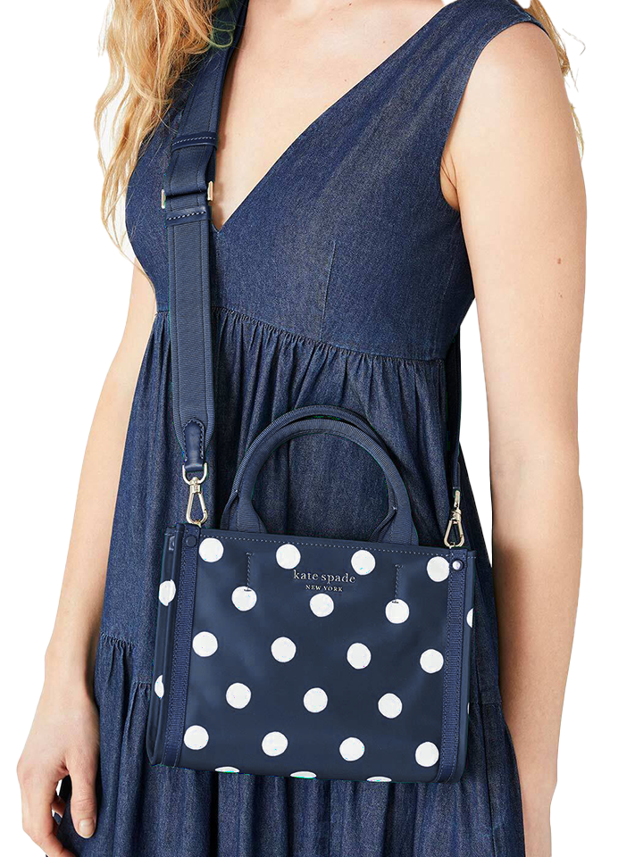 Kate Spade The Little Better Sam Sunshine Dot Mini Tote Rich Navy Mult –  Balilene