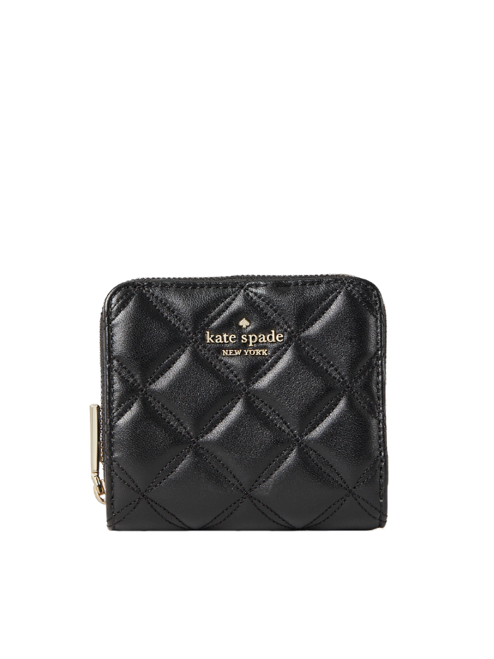 Kate Spade WLR00646 Natalia Small Zip-Around Wallet Black – Balilene