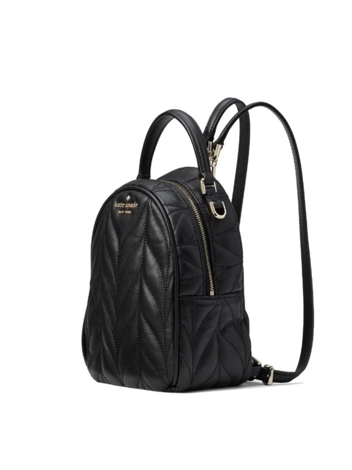 Kate Spade Wkru6164 Briar Lane Quilted Mini Convertible Backpack Black –  Balilene