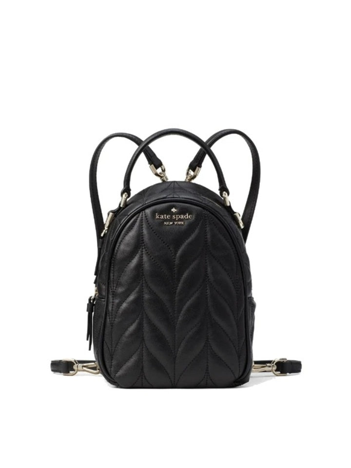 Kate Spade Wkru6164 Briar Lane Quilted Mini Convertible Backpack Black –  Balilene